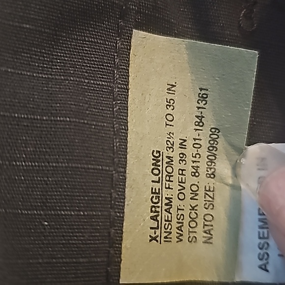 Black True Spec BDU Pants XL Long - Picture 2 of 6